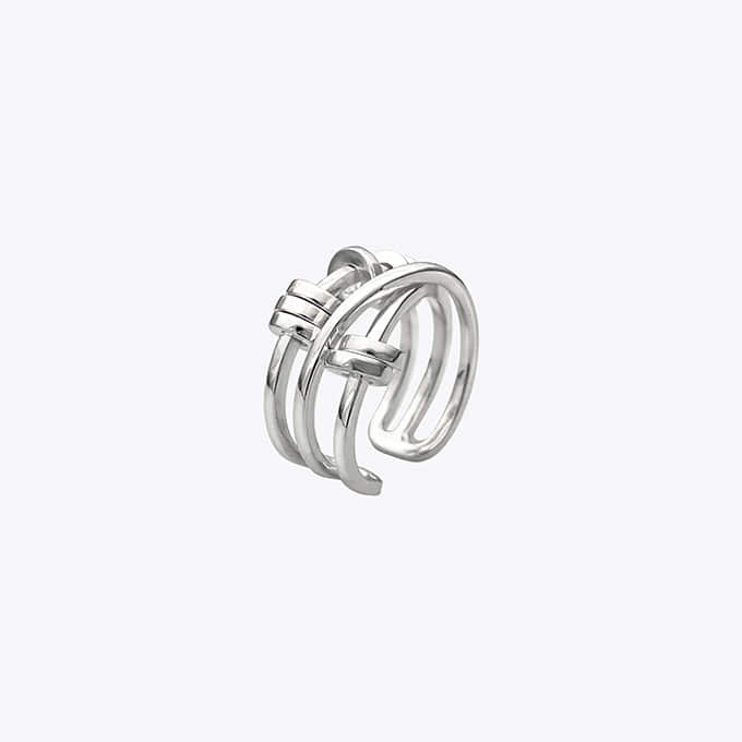 925 silver 7O3line ring
