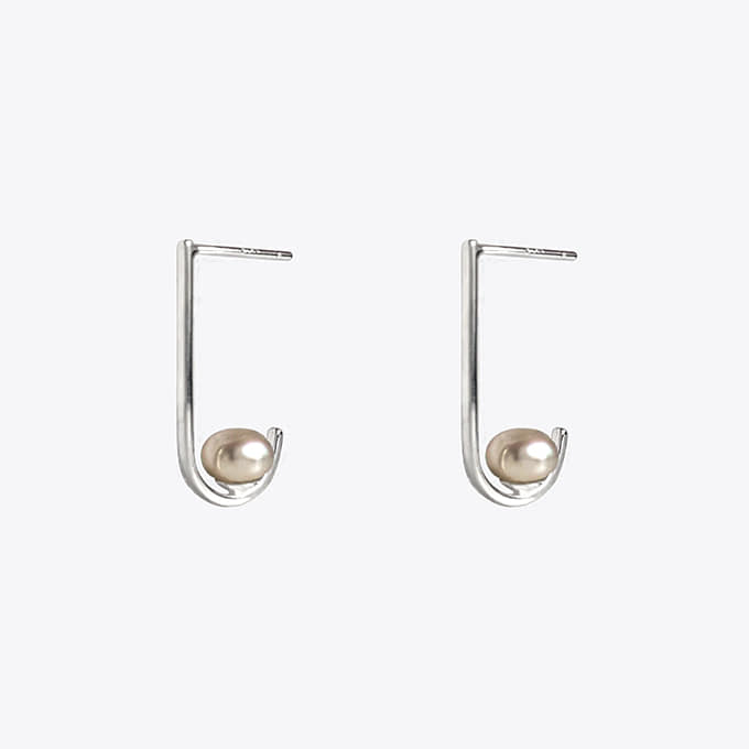 925 silver curve pearl earring 2